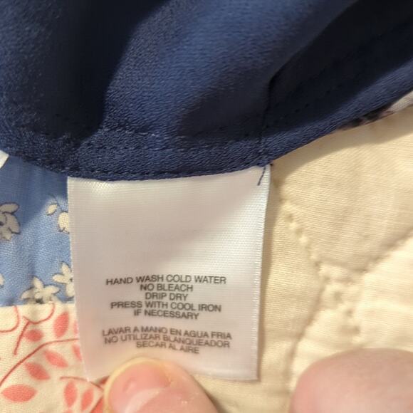 Jones New York Collection Navy Sequin Snakeskin Print Trim & Back Tank Size 14 - Picture 7 of 10